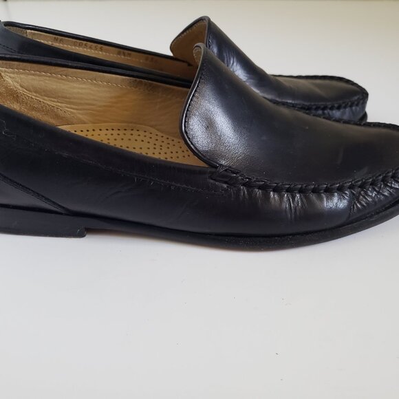 Cole Haan Leather Moccasin Slip On Loafers Driving Dress Black Shoes main image 7